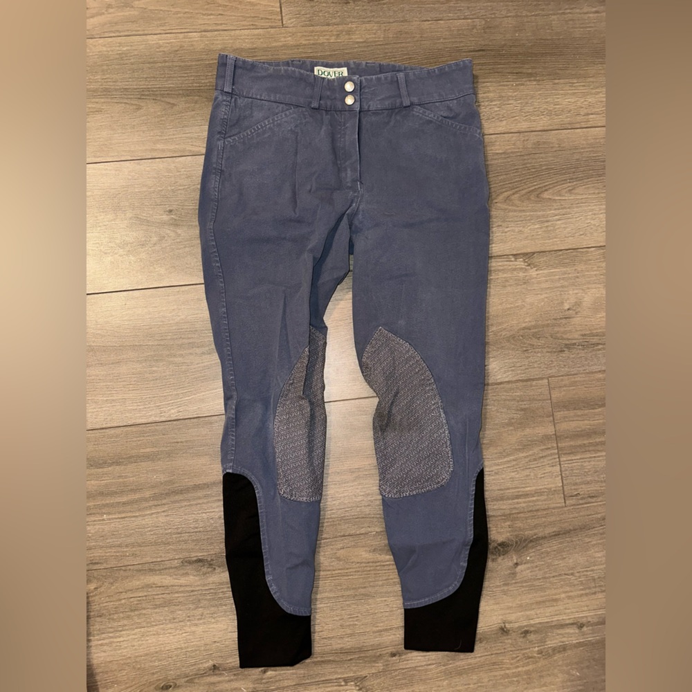 Dover Saddlery Blue Knee Patch Breeches